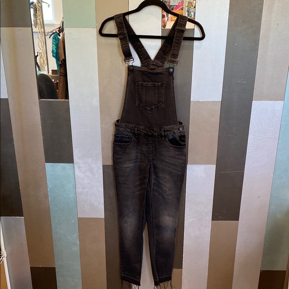 Refuge Women's Black Denim Overalls